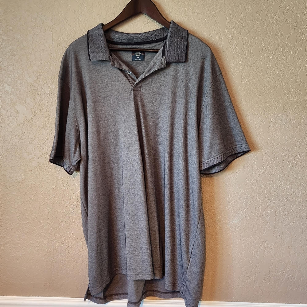 Member's Mark Polo Shirt Grey Male Size XXL